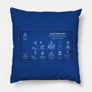 Lighthouses of United States of America - West Coast - A Pillow