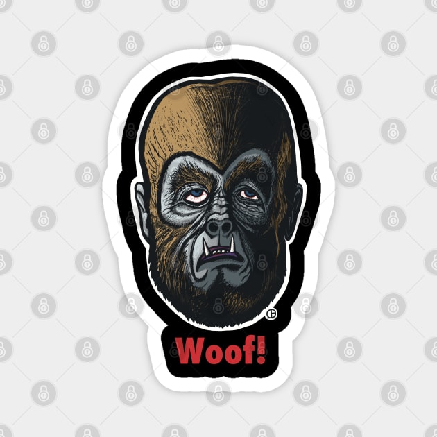 Wolfman Woof! Magnet by Art from the Blue Room