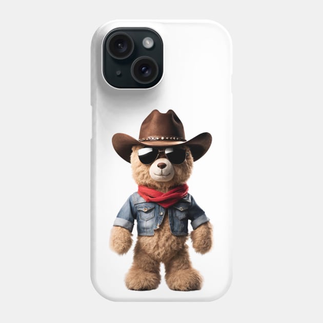 Cowboy Teddy Bear Phone Case by Doodle and Things