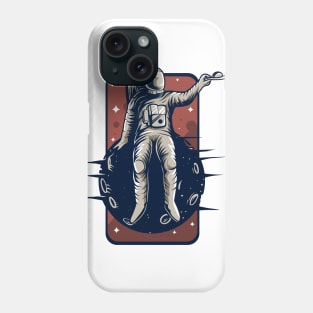 Astronaut on a planet Phone Case