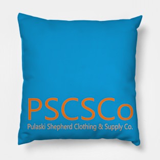 PSCSCo Vivid Cerulean, Pumpkin & Marigold Orange Pillow