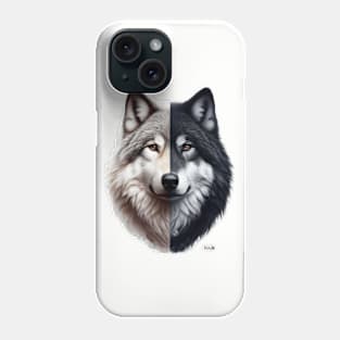 Wolf Yin and Yang by focusln Phone Case