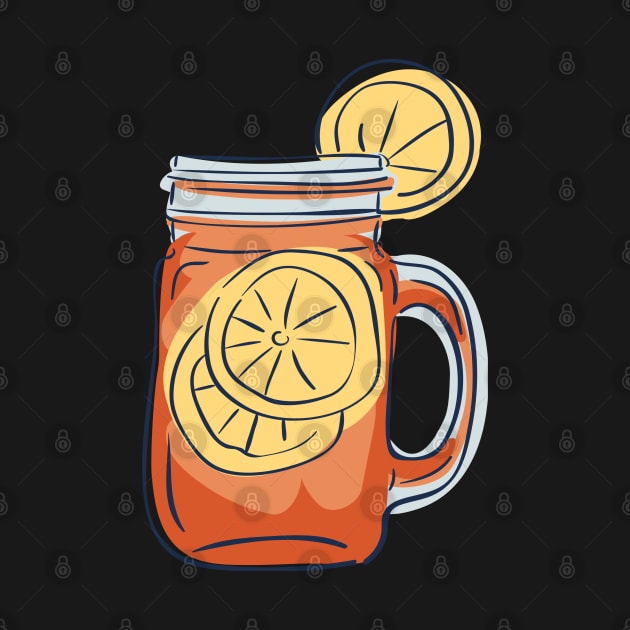 Aesthetic Lemon Iced Tea in Mason Jar by broadwaygurl18