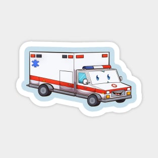 Cute Cartoon Ambulance Car Magnet