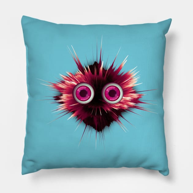 Fluffy Red Head Pillow by Adoryanti