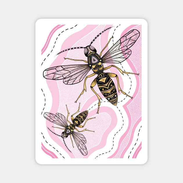 Wasp Me Go Magnet by nannasaidno