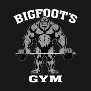 Bigfoot Gym Sasquatch Bodybuilding Weightlifting T-Shirt