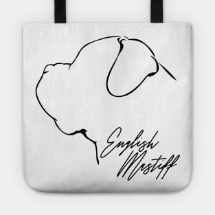 Proud English Mastiff profile dog lover Tote