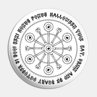 Round halloween mandala Pin