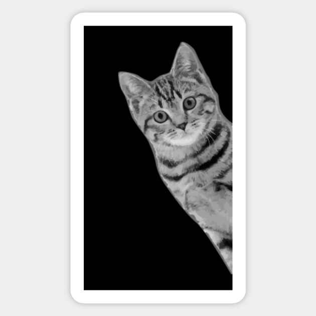 Peeking Around The Corner Cat Pet Cats Peek Cat Lover Gift Idea
