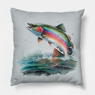 Rainbow Trout Jumping Pillow