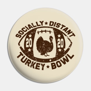 Socially Distant Turkey Bowl Pin