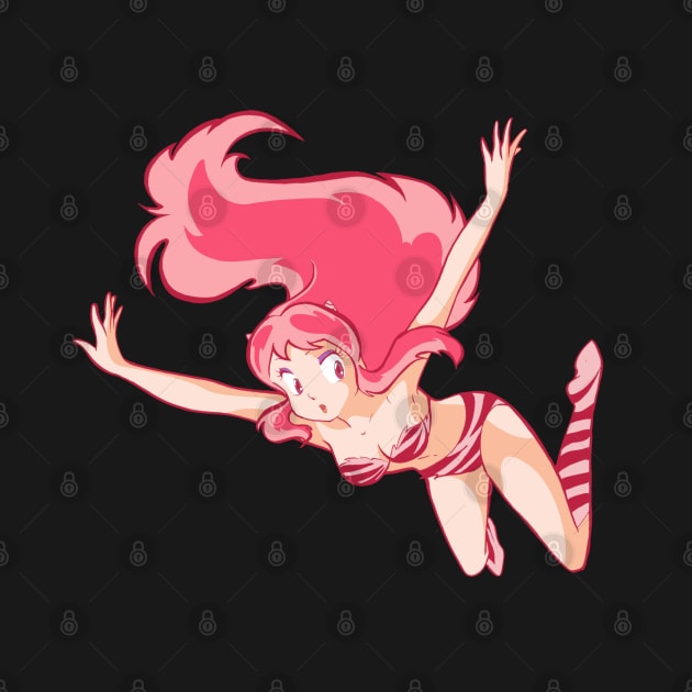 Urusei Yatsura Lum (Lamù) Pink Opening Illustration by Yasimuf