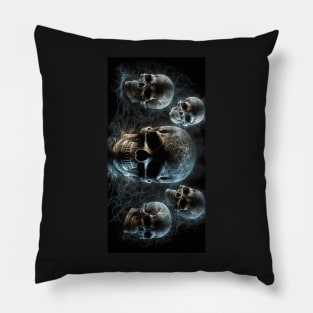 Skull Series Light Fire Art Pillow