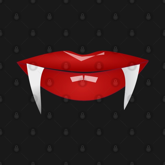 Vampire Lips with Fangs by CocoBayWinning 