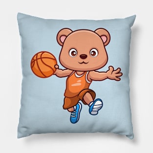 Basketball Bear Cute Cartoon Pillow