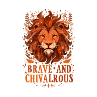 Brave and Chivalrous - Lion Head - Fantasy T-Shirt