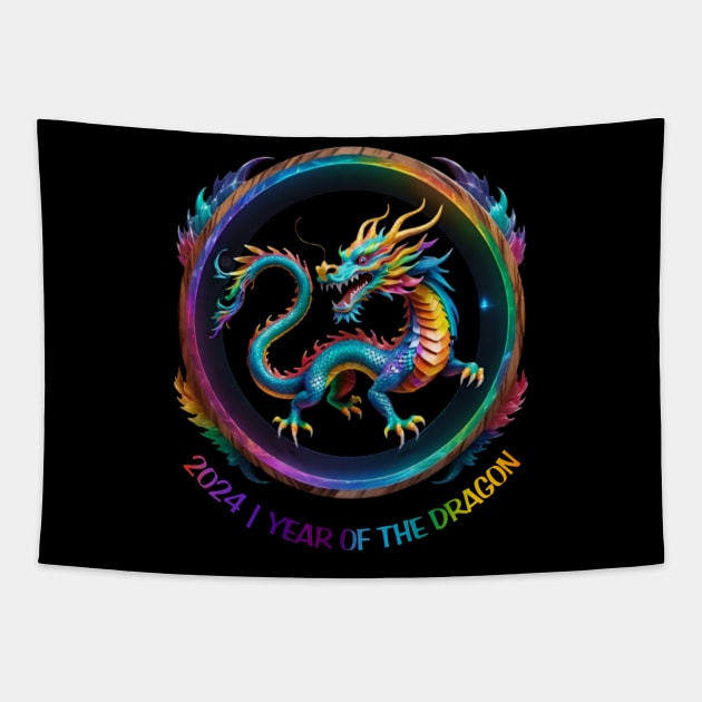 2024 Year of the Dragon Tapestry by globalrainbowengineers 