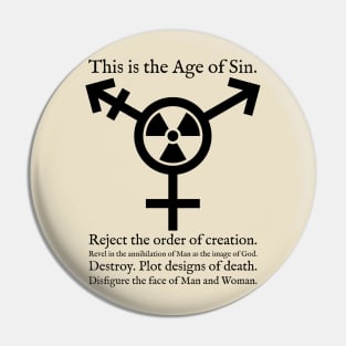 Trans Radiation (Alternate) - Papal Text - Black Pin