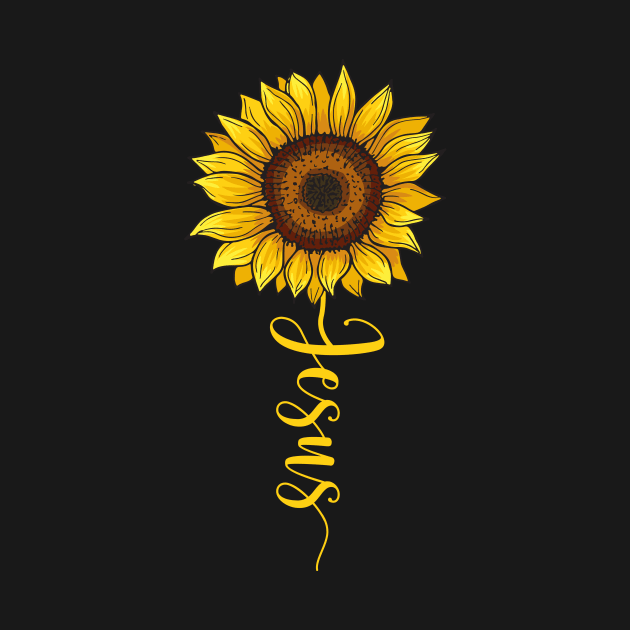 Jesus Christian Sunflower - Flower Gardening Gift Pastors Wife by ScottsRed