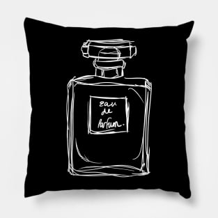 Classic Perfume Bottle Illustration Pillow