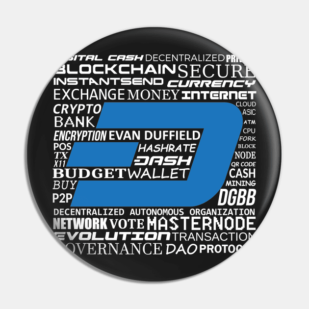 Dash Digital Cash Crypto Pin by dash