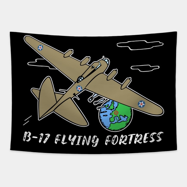 B-17 Flying Fortress WW2 Bomber Plane Tapestry by Battlefields