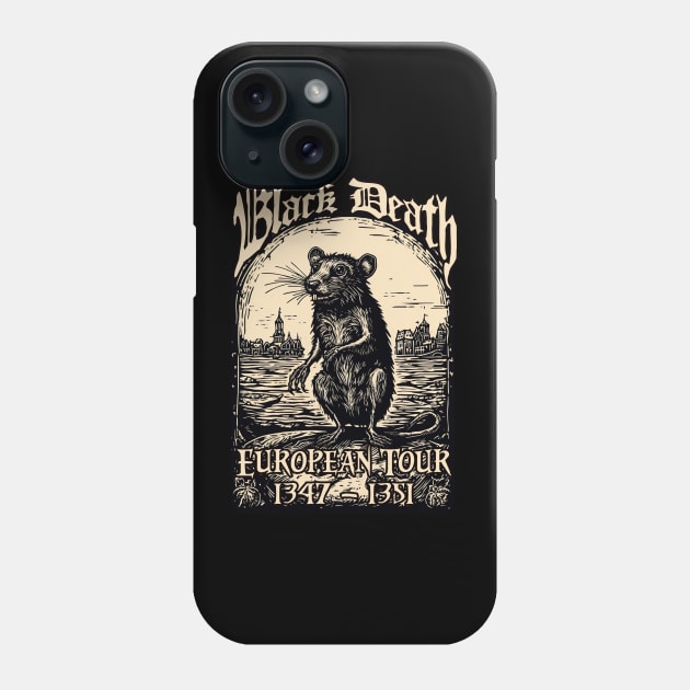 Black Death on Tour Phone Case by Hiraeth Tees