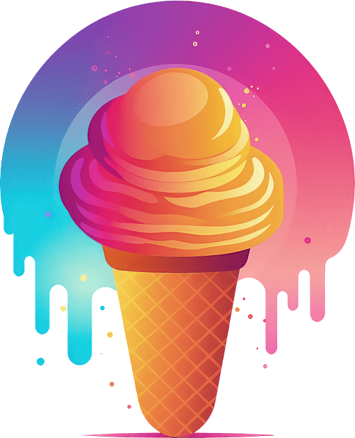 Ice cream rainbow Kids T-Shirt by gugacurado