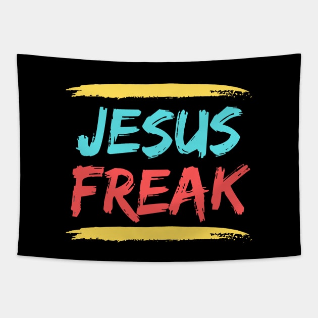 Jesus Freak | Christian Typography Tapestry by All Things Gospel