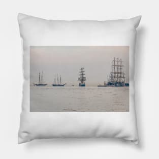 Sailing Vessel at Bremerhaven - North Sea Area Pillow