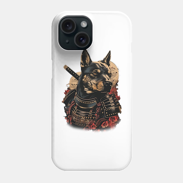 Samurai Pitbull Dog Warrior Phone Case by Vlaa