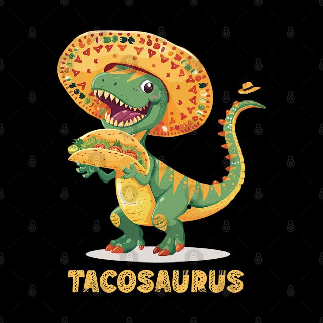 Tacosaurus Funny Tacos Tuesday T-rex Holding Taco Dinosaur For Cinco De Mayo by familycuteycom