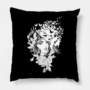 Lady Butterfly Pillow