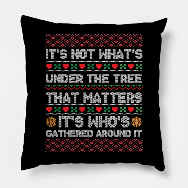 it's not what's under the christmas tree Pillow by Work Memes