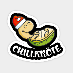 Chillköte lustige Schildkröte mit Weihnachtsmütze Magnet