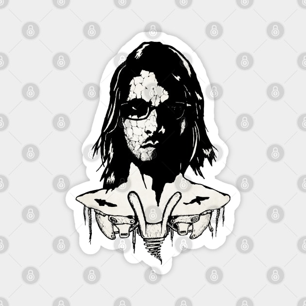 Steven Wilson Portrait Art Magnet by surmind
