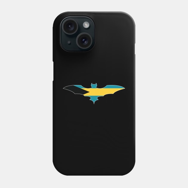 Bahamian Bat Flag Phone Case by Wickedcartoons