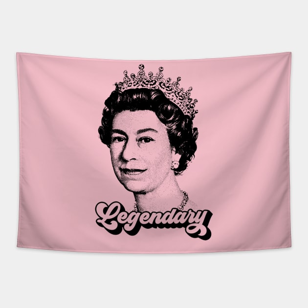 Queen Elizabeth T Shirt Legendary RIP - Queen of England Memoriam Tapestry by PUFFYP