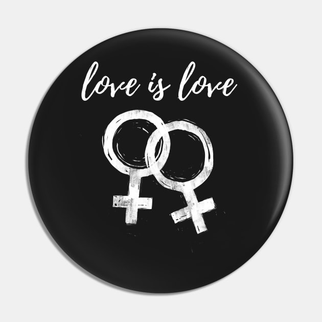 Love is Love Queer Femme Pin by IllustratedActivist