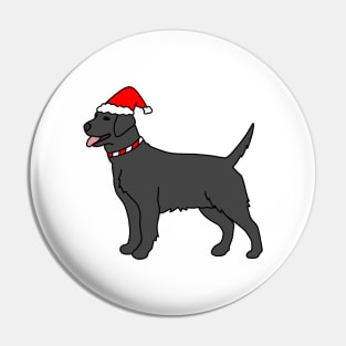 Black Christmas Dog Pin