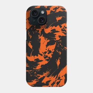 Black and Orange Spooky Paint Splatter Graffiti Phone Case