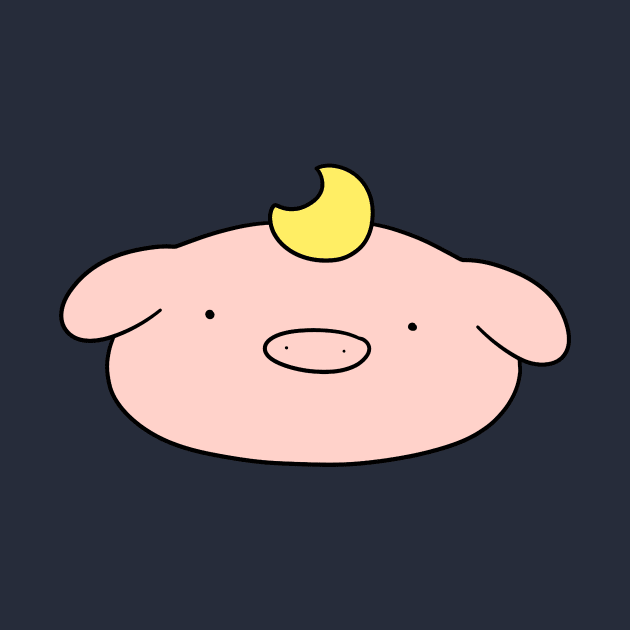 Crescent Moon Pig Face by saradaboru