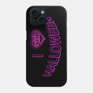 I Love Halloween (Batty Love Heart) Purple Phone Case