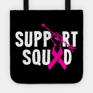 Support Squad Breast Cancer Awareness Pink Ribbon Tote