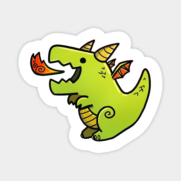 Drafiti Dino Magnet by pipitbombom