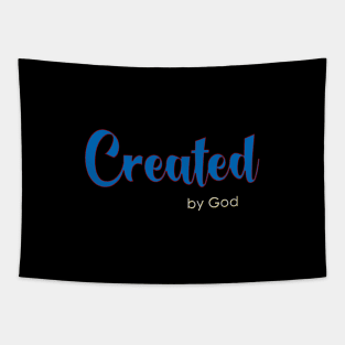 Created By God Statement of Inteligent Design Tapestry