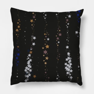 Stars gold and navy shining Pillow