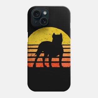 Retro Pitbull in Sunset Phone Case