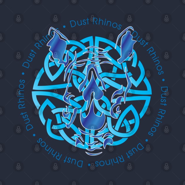 Dust Rhino Blue Knotwork by Dust Rhinos Swag Store